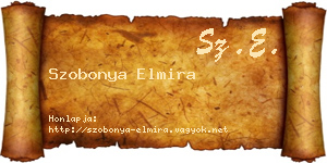 Szobonya Elmira névjegykártya